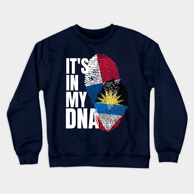 Antigua And Panamanian DNA Mix Flag Heritage Gift Crewneck Sweatshirt by Just Rep It!!